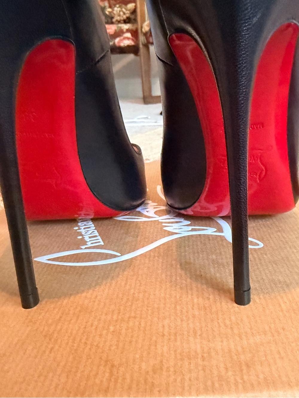 Christian Louboutin Black and Red Heels